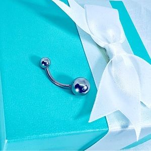 NEW Stainless Steel Bar Silver Tone Belly Ring Belly Button Ring Jewelry